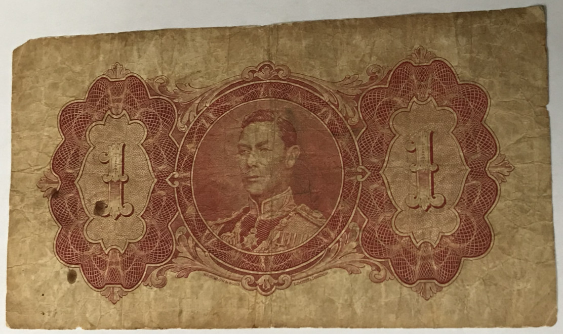 1942 1st January $1 - One Dollar - British Guiana P-12c - VG Very Good