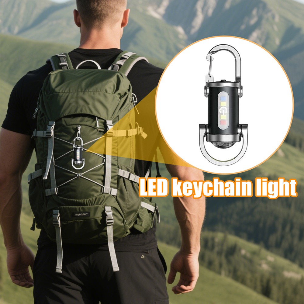 3-PACK Super Bright LED Mini Flashlight USB Rechargeable Pocket Keychain Torch n