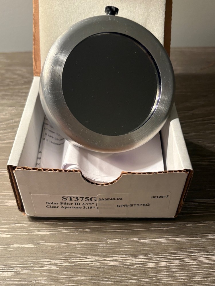 Spectrum Telescope Glass Solar Filter: 3.75" Cell Inside Diameter