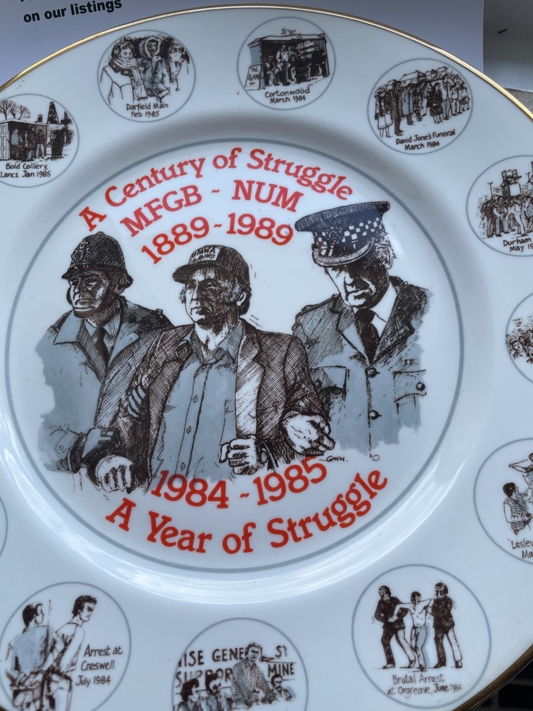 NUM MINERS STRIKE Coal Mining Commemorative Plate