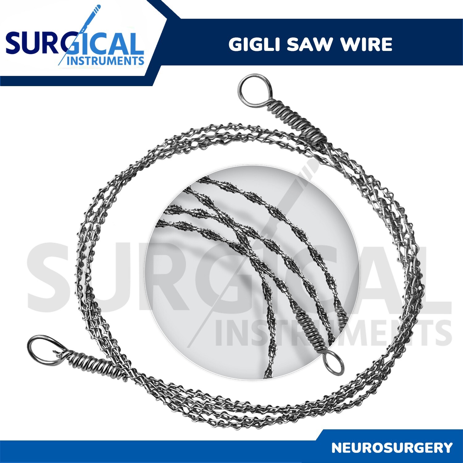 GIGLI Saw Wire 12" Neurosurgical & Veterinary Instruments Stainless German Grade