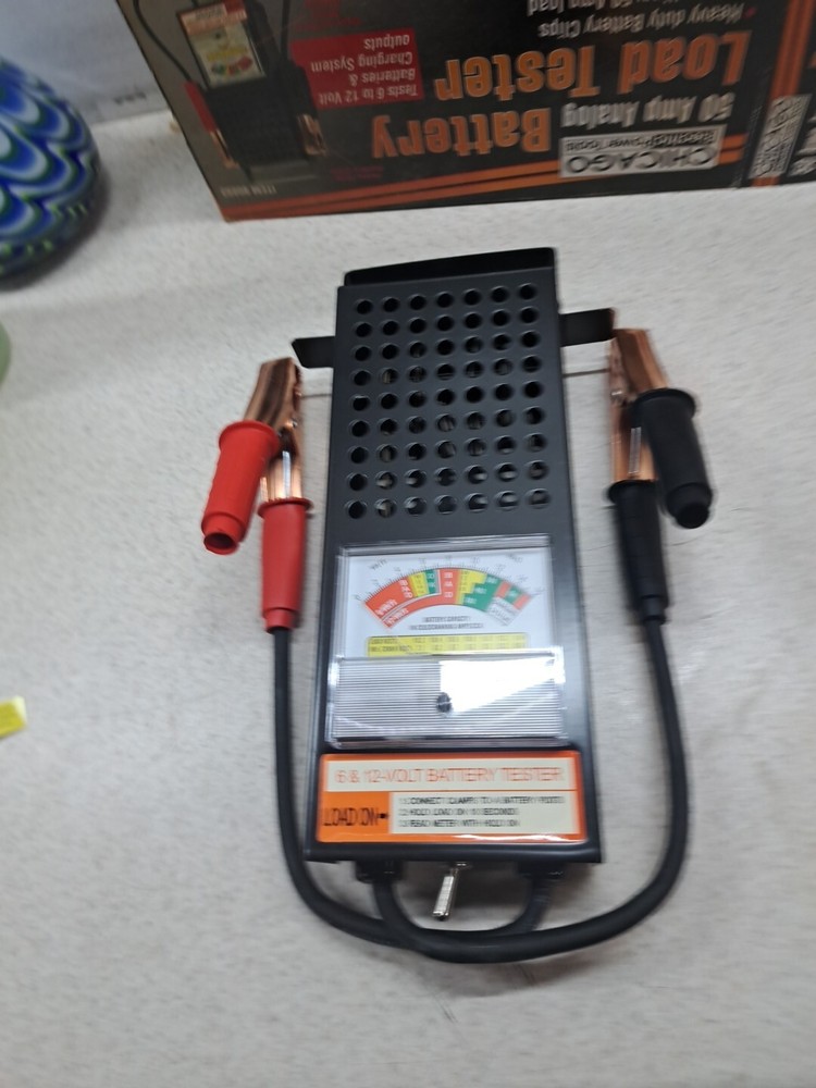 Chicago 50 Amp Analog Battery Load Tester 6-12 Volt