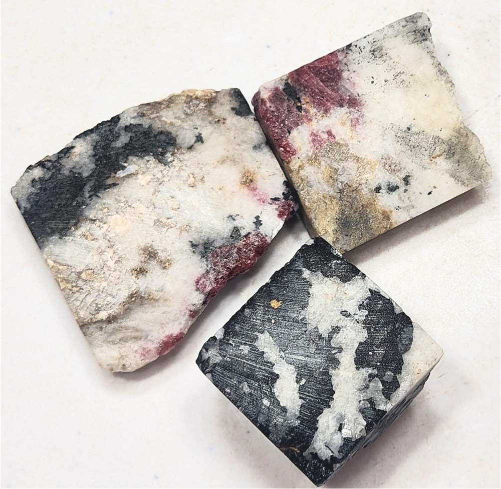 Eudialite in Matrix Large Lot Cab Cutting Rough or Specimens