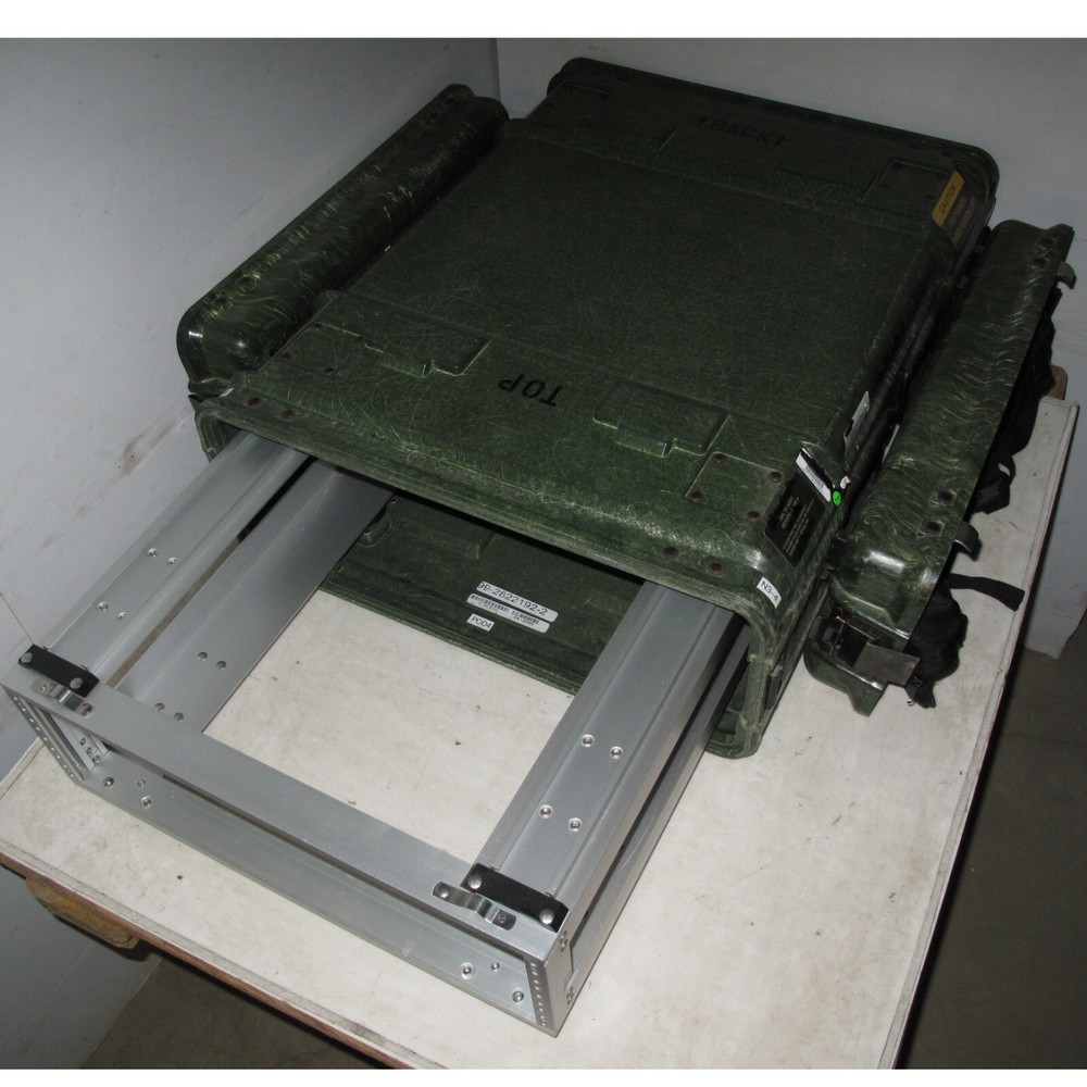 Rackmount 03U x24 General Dynamics Slide Out Composite Rack ShockMount Hard Case