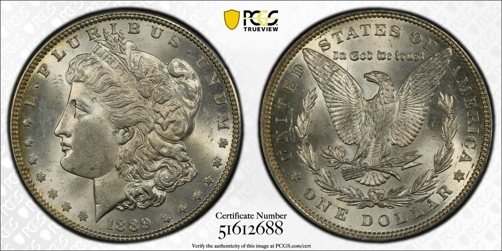 1889 P Morgan Silver Dollar PCGS MS-63