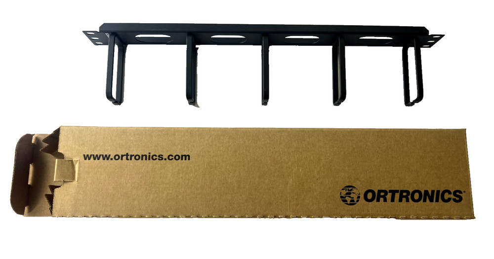Ortronics 5 Ring Horizontal Distribution Panel w/ 4 Cutouts, 1RU OR-60400129