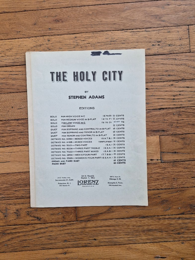 VTG Religious Spiritual Church Sheet Music