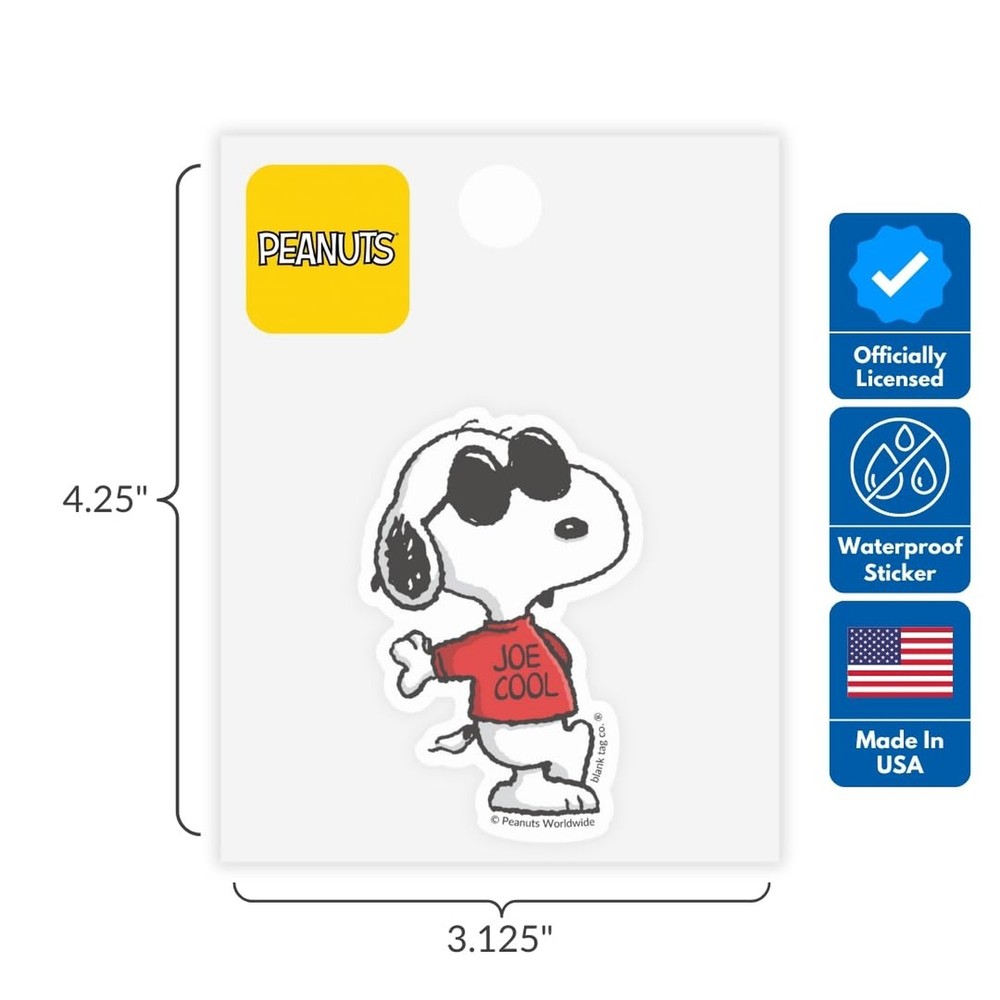 Peanuts® (Snoopy) 3-Pack Sticker Bundle - Waterproof Stickers for Water Bot