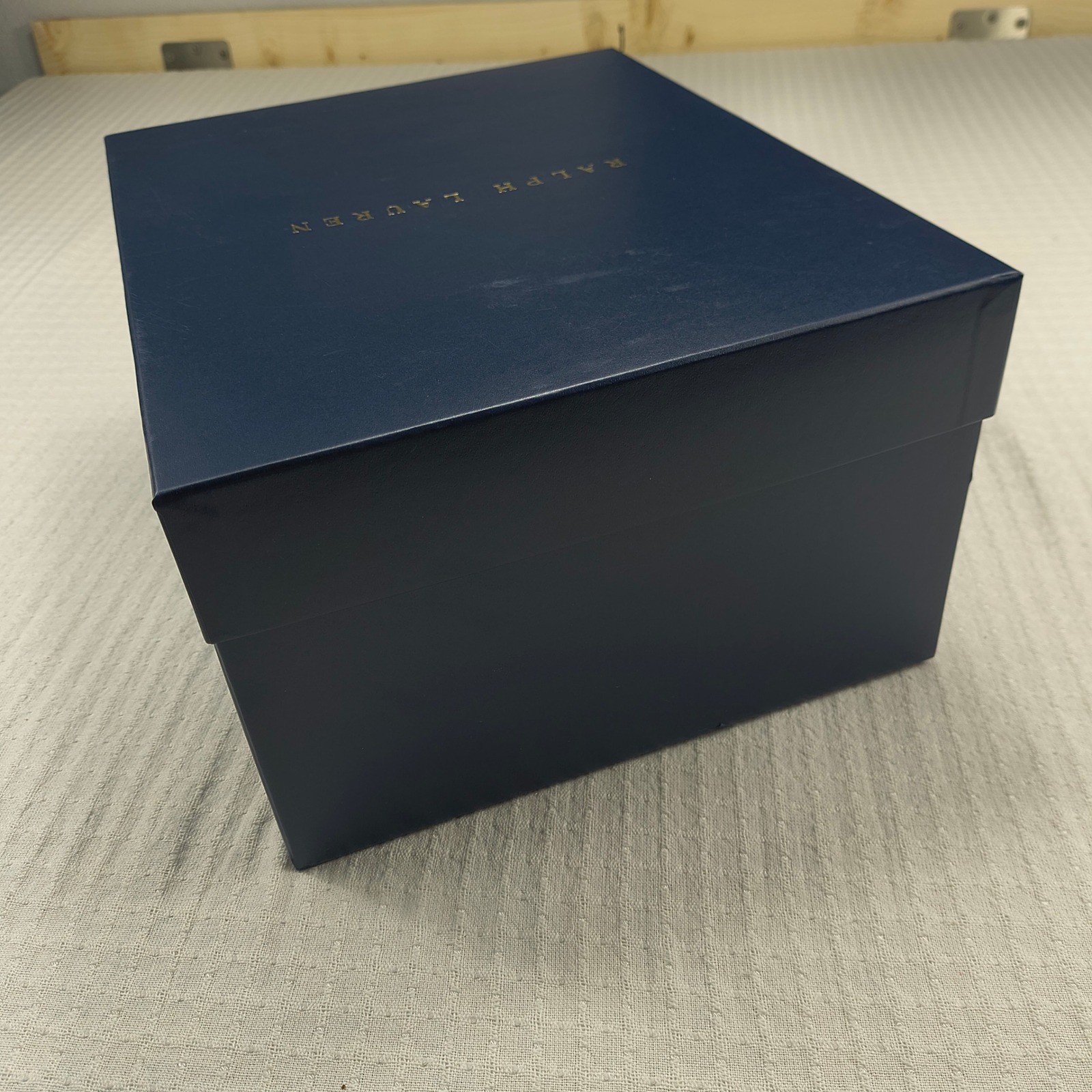 Ralph Lauren Hudson Plaid Crystal Decanter and 2 Glasses Gift Set