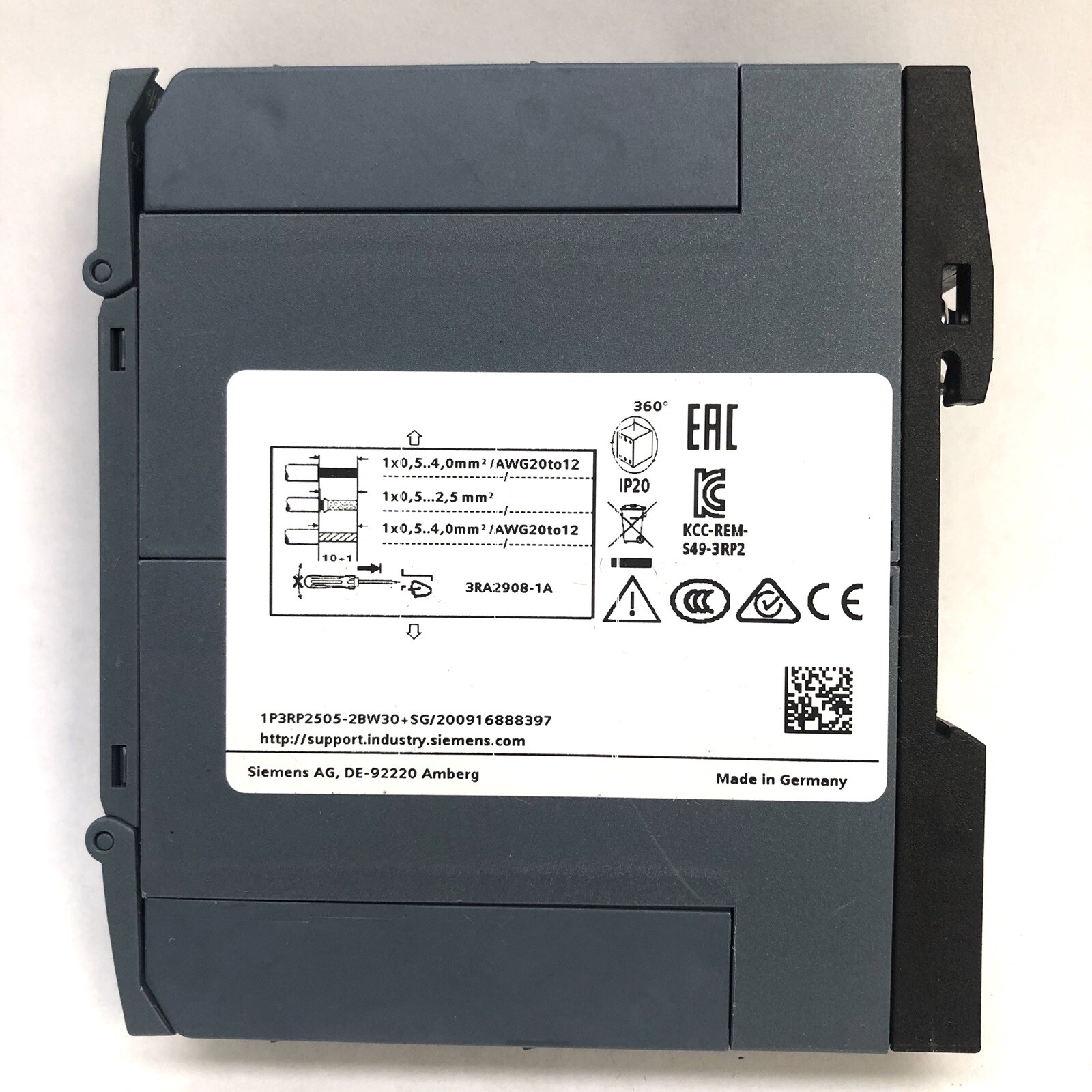 SIEMENS SIRIUS TIME RELAY 3RP2505-2BW30 , 12-240V AC/DC50/60HZ