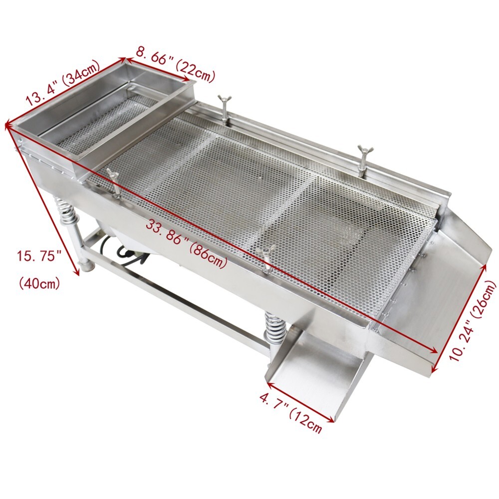 Single Layer Electric Straight Linear Vibrating Sieve Screen 4mm Screen 110V