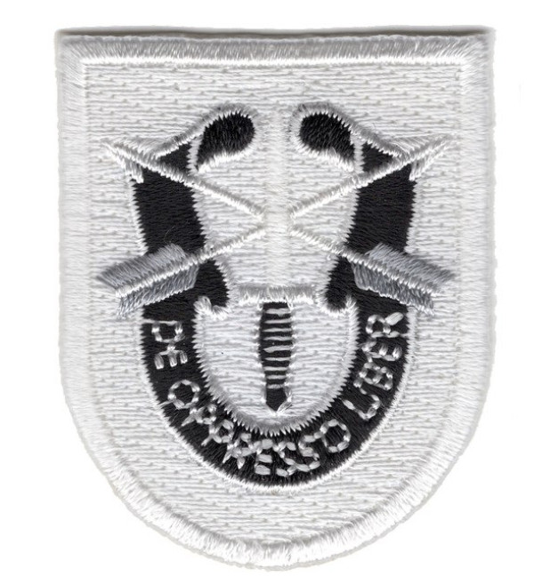 2" ARMY SPECIAL FORCES GROUP TRAINING FLASH WITH CREST EMBROIDERED PATCH