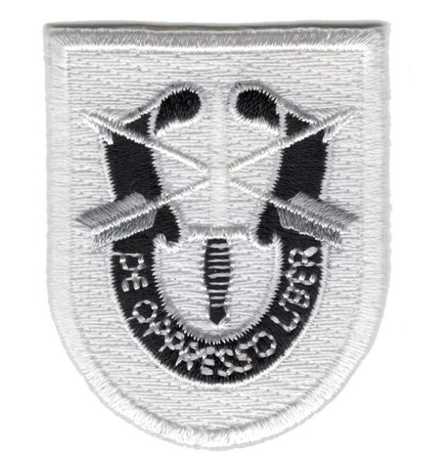 2" ARMY SPECIAL FORCES GROUP TRAINING FLASH WITH CREST EMBROIDERED PATCH