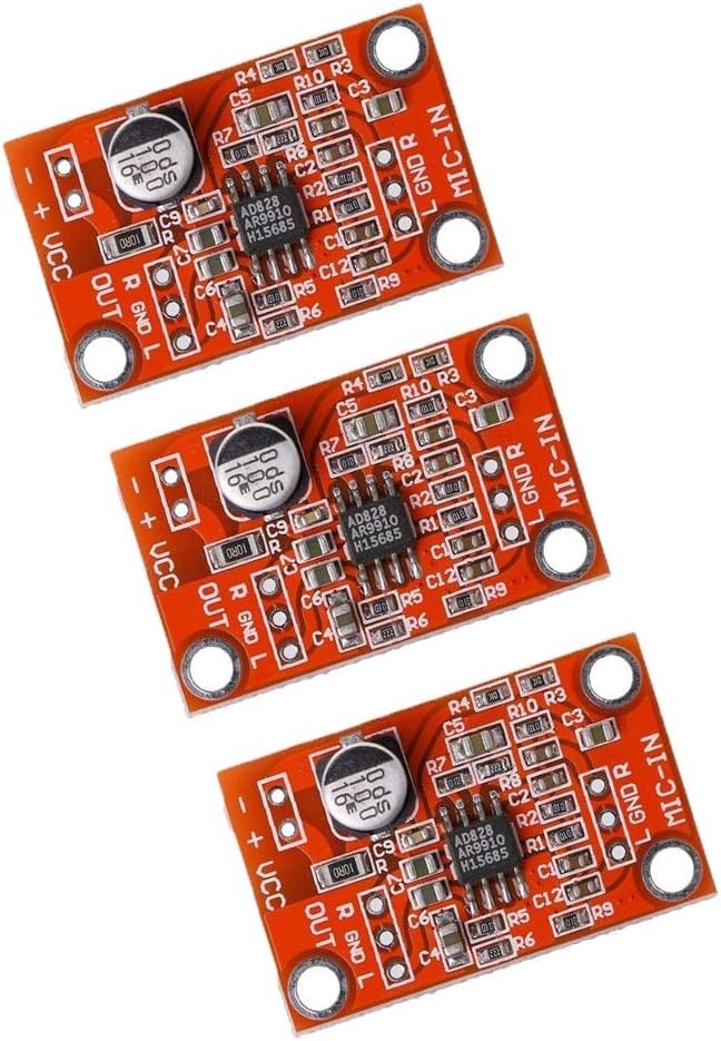 3Pcs AD828 Stereo Dynamic Microphone Preamplifier Board Pickup Module DC 3.8V...