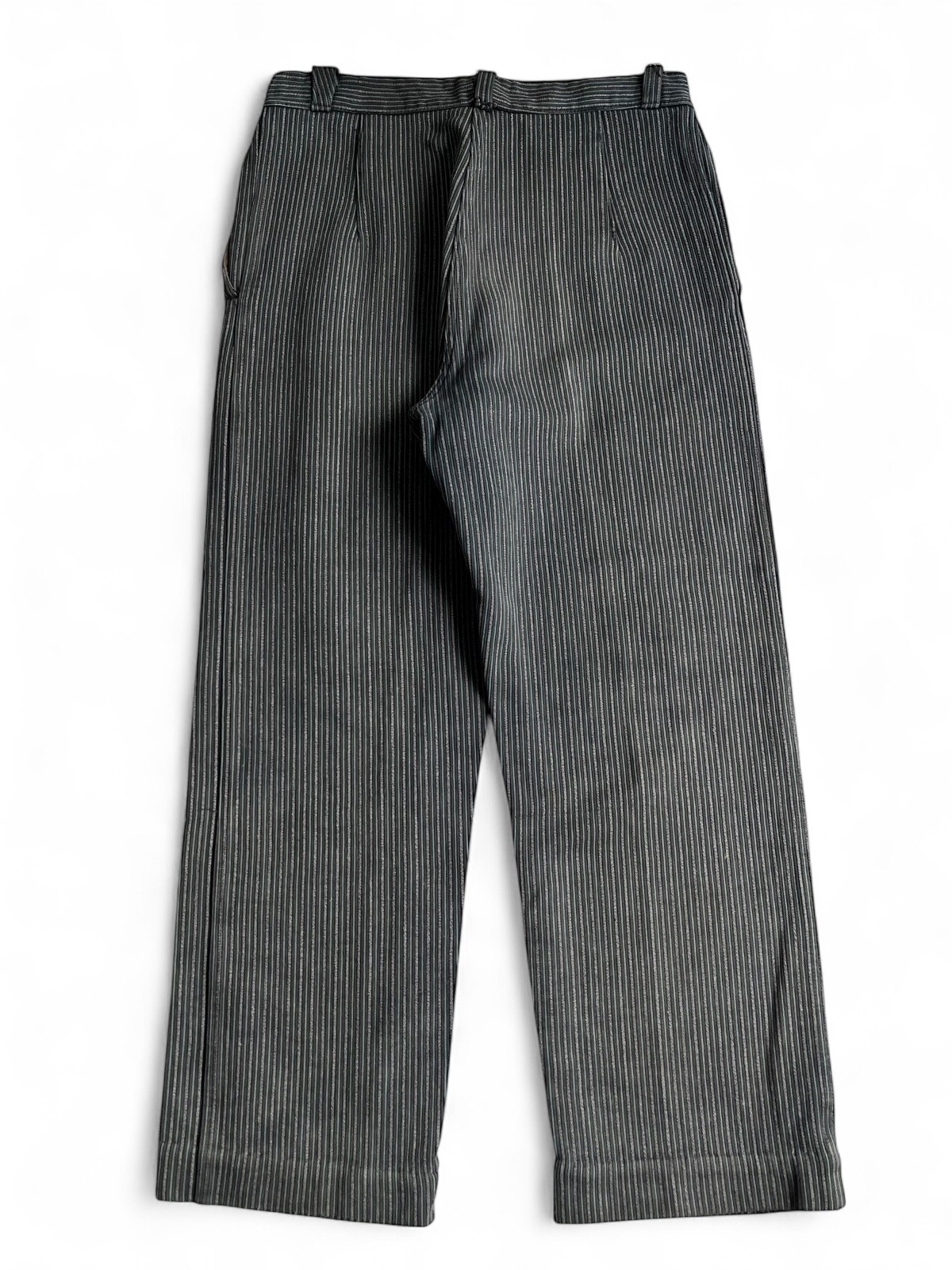 Vintage 1940s French Bleu Work Stripes Pants Made in France size 30 x 26