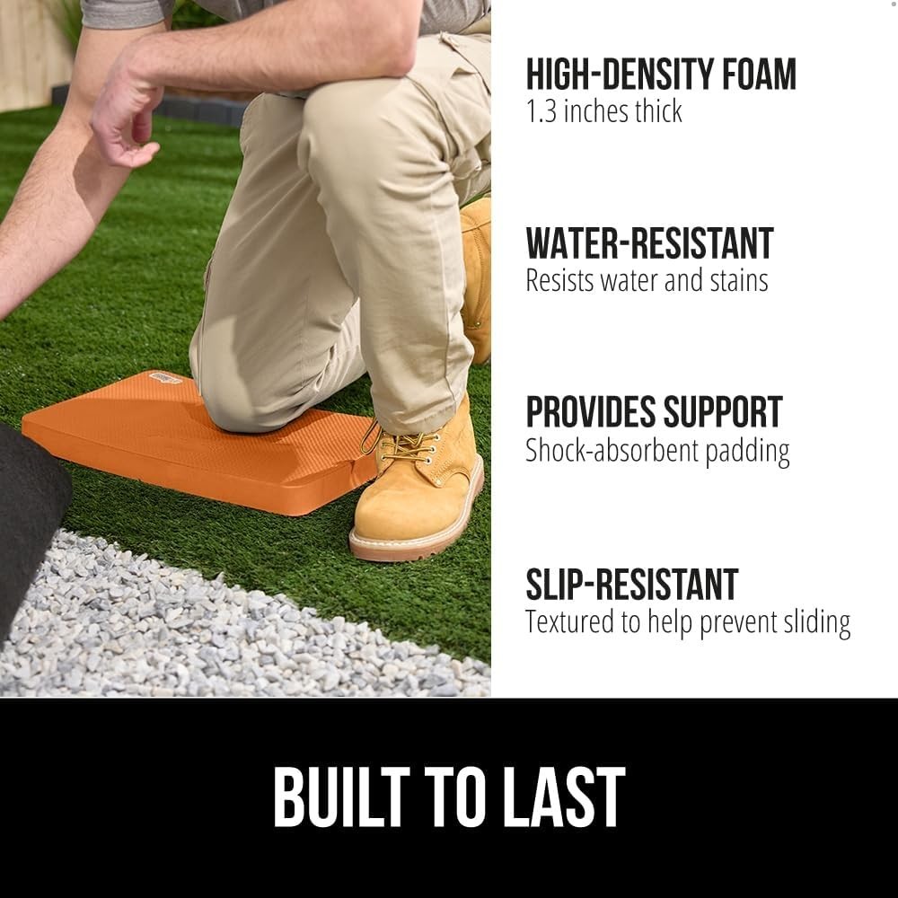Extra Thick Patent Pending Soft Foam Kneeling Pad, 2 PK, Supportive Large Cus...