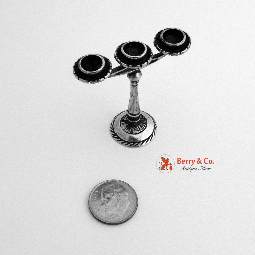 Miniature Candelabrum 800 Silver 1900