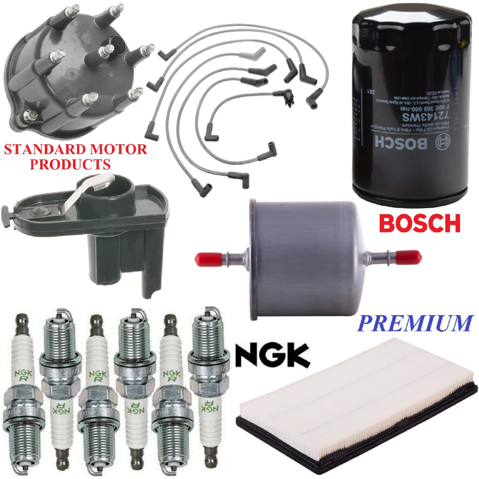 Tune Up Kit Air Oil Fuel Filters Wire Plugs For FORD RANGER V6 3.0L 1991-1994