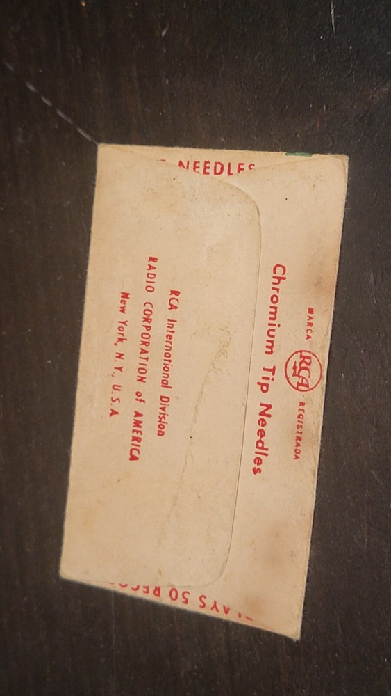Gramophone phonograph needle packet Rca Victor Musicromes - empty