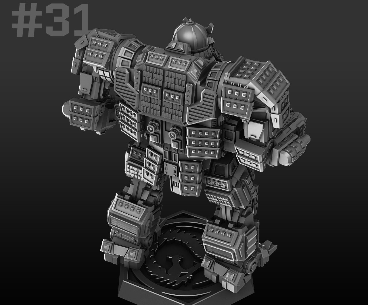 AS7 Atlas "Dragon" Alternate Mech Model For Battletech 6mm-10mm-15mm