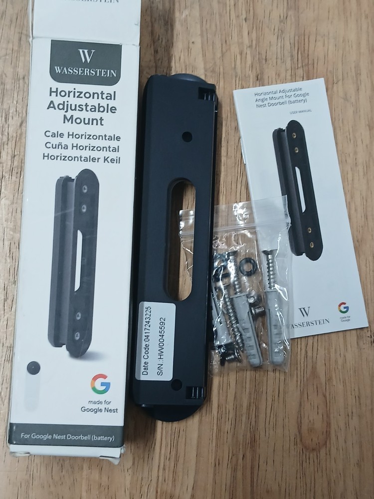 Wasserstein Horizontal Adjustable Mount for Google Nest Doorbell