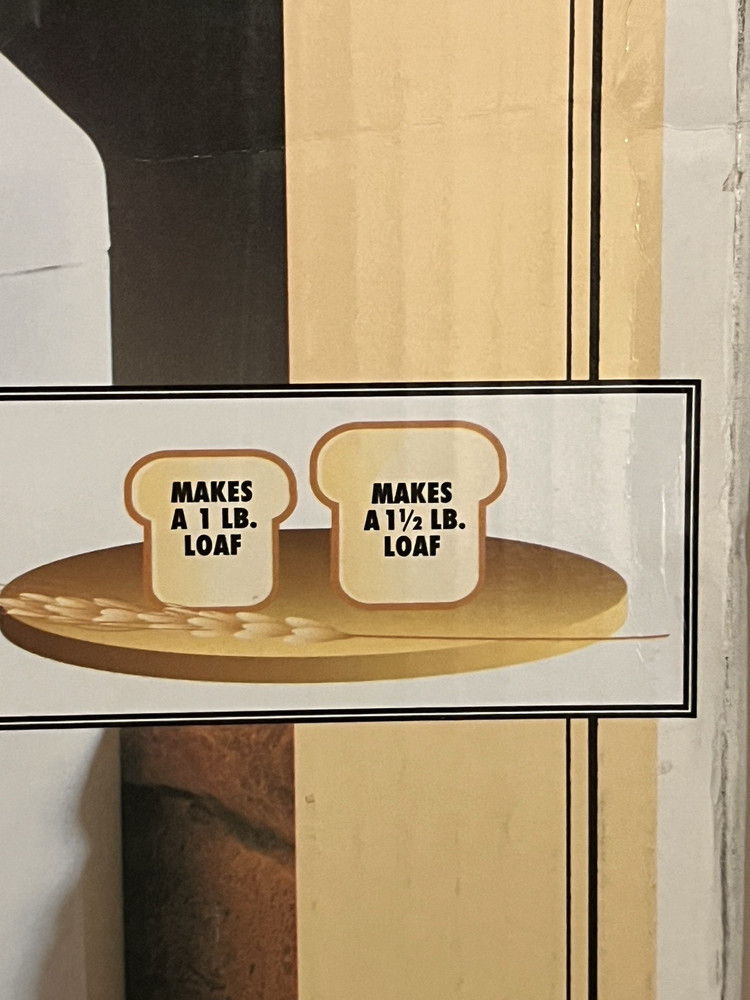 Breadman Automatic Bread Maker Model TR441 New In Box With Manual 2 Loaf Sizes