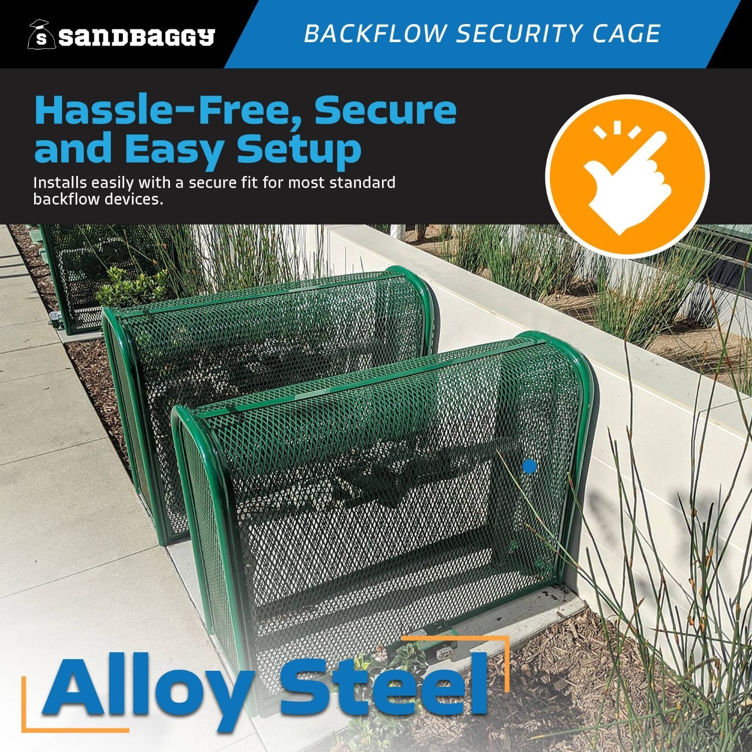 Sandbaggy Durable Backflow Security Cage – Backflow Preventer Enclosure