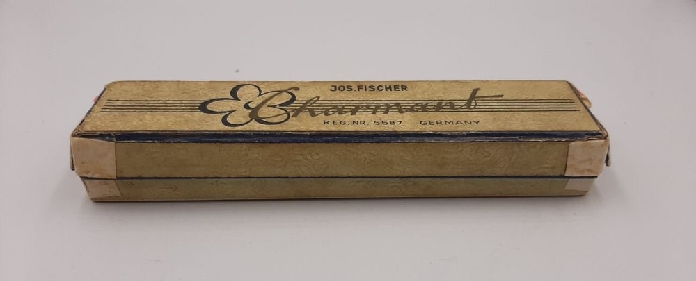 Rare Harmonica CHARMANT +Original Box, Old German harmonica, Jos. Fischer