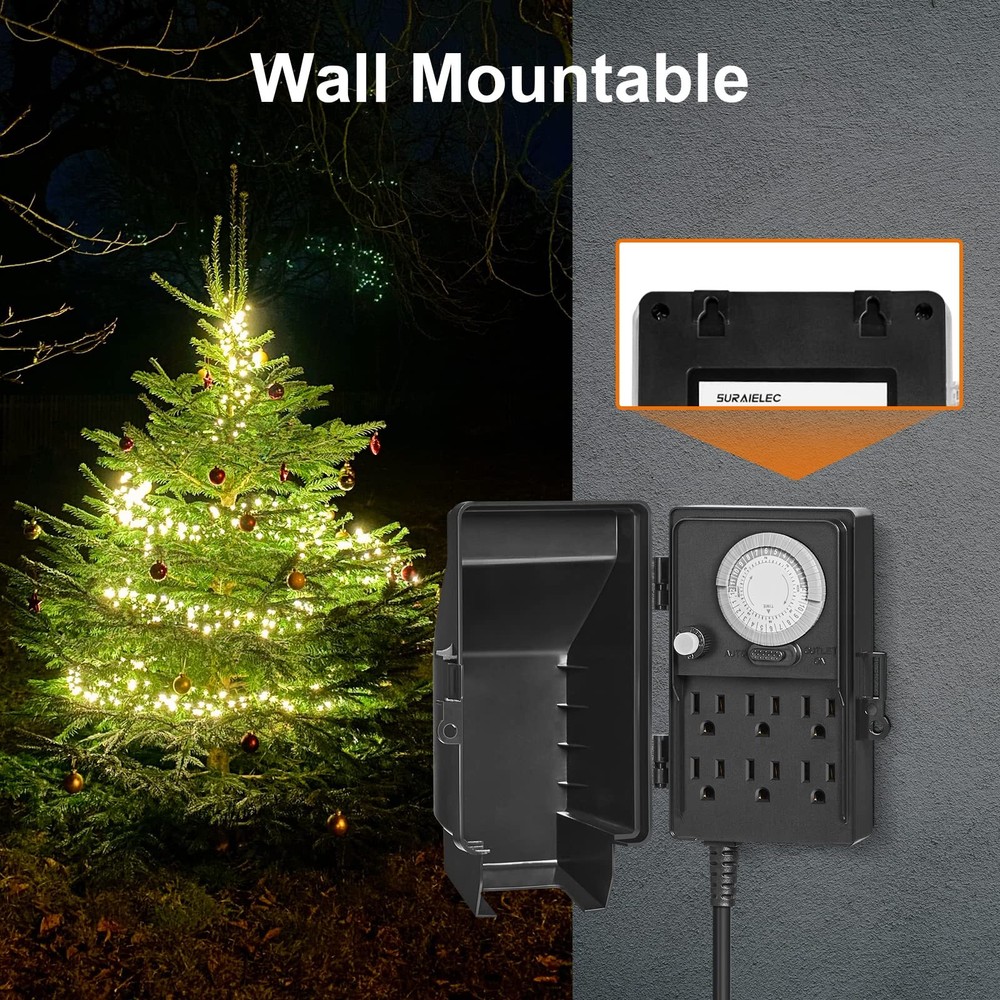 Outdoor Power Stake Timer 24hour Mechanical Light Timer Electrical Power Strip W