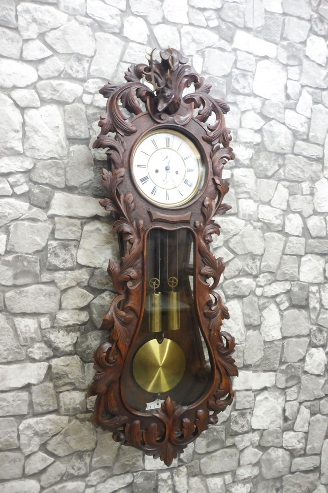 Antique German Wall Clock Black Forest Schwarzwalder Clock Regulator