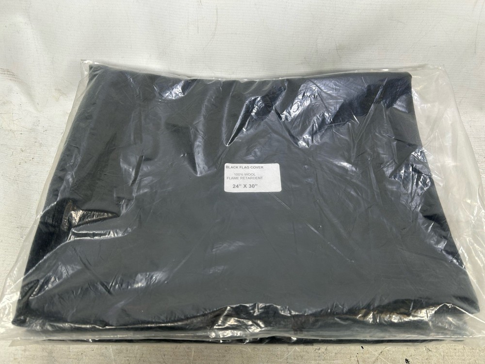 Flag Cover 24"X30" Solid Black - Flame Retrardent 100% Wool