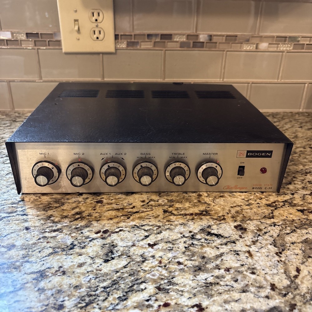 Bogen C-35 Challenger Solid State Amplifier. No Power Parts Only