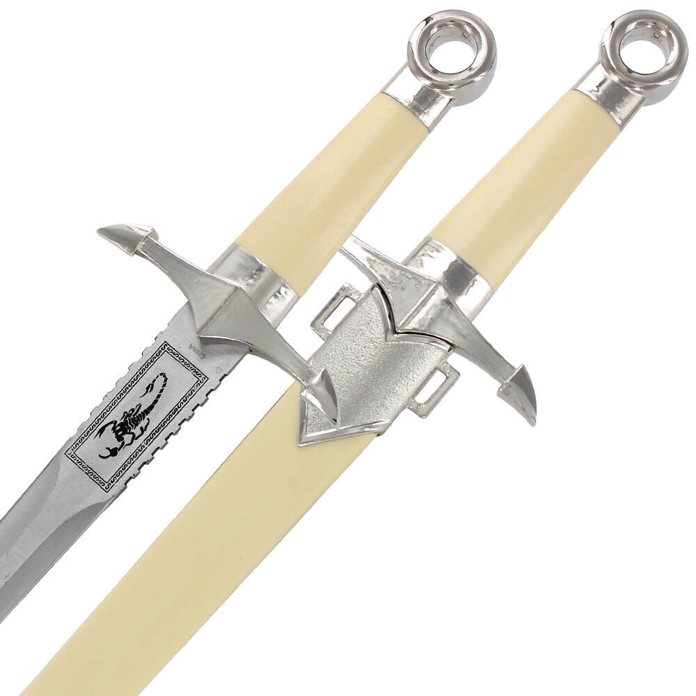Azan Scorpion Snow White Medieval Dagger - 16 Inches - Stainless Steel Blade