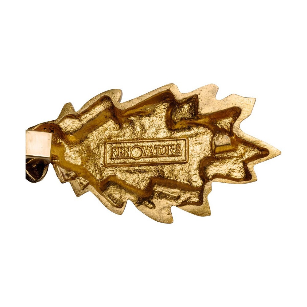 Oak Leaf Solid Brass Door Knocker Oak Leaf 6H x 3W Front Door Renovators Supply