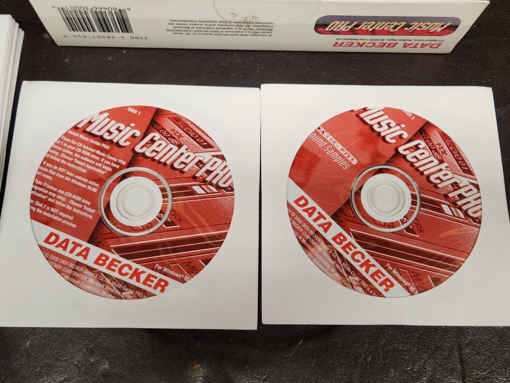 Vintage 2000 Data Becker Music Center Pro Software, Complete/Win 95/EUC