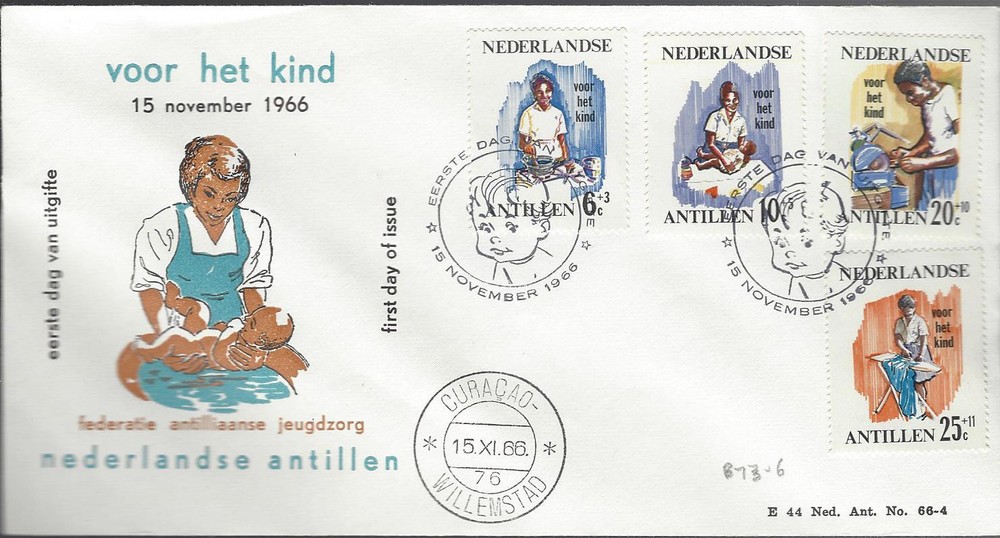1966 FDC Netherland Antilles Children First Day Issue