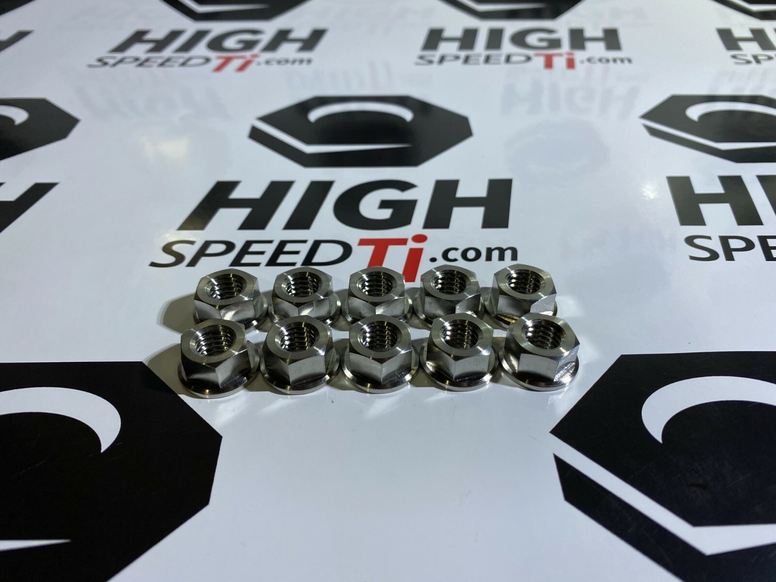 Sprint Car Light Weight titanium 3/8-16 Nut, 9/16 Hex Nut 10pc Set Front Wheel