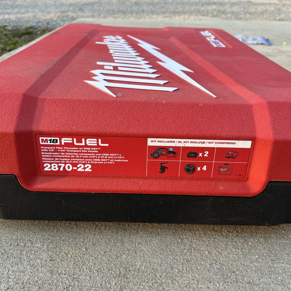 Milwaukee M18 FUEL Pipe Threader CASE - (2870-22 ) CASE ONLY - NO TOOLS -