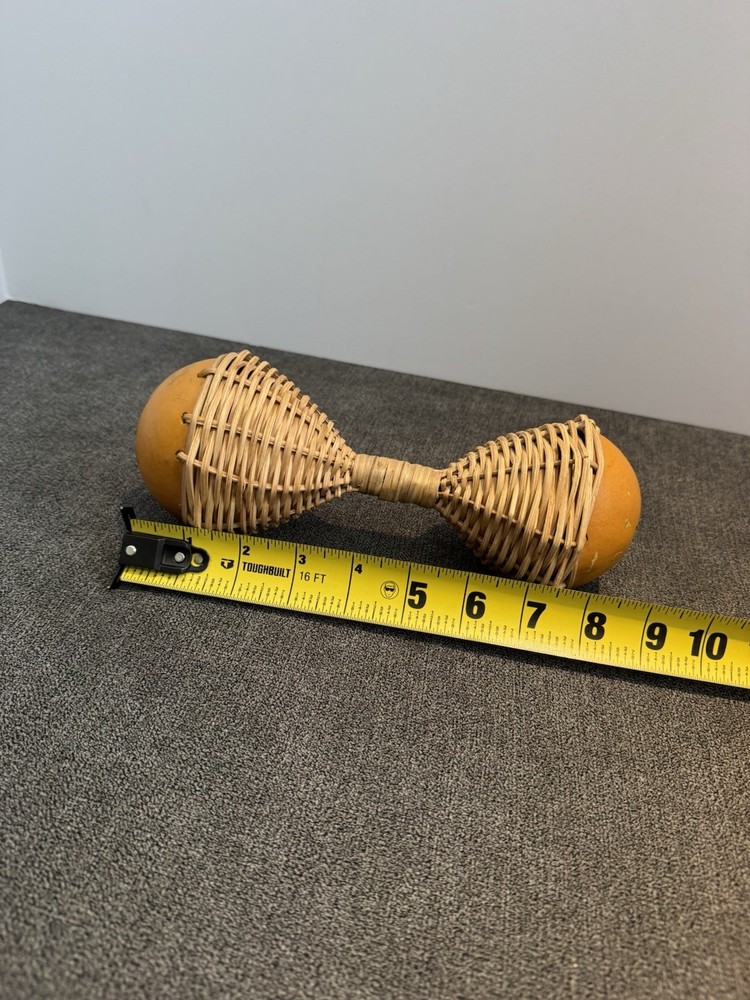 African Cane Gourd Double Basket Hand Shaker