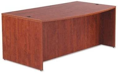 Alera ALE Valencia Bow Desk Shell ALEVA227236MC - Medium Cherry