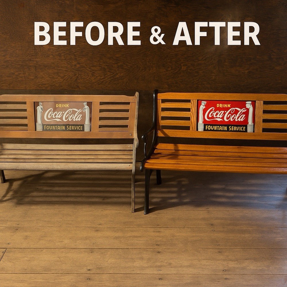 Classic Coca Cola Bench