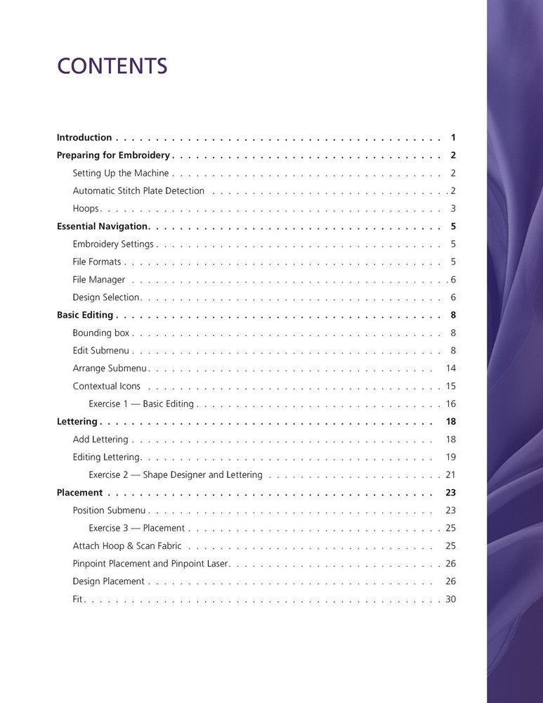 BERNINA 990 Embroidery Workbook Manual - STEEL LOOP BINDING - PROTECTIVE COVERS