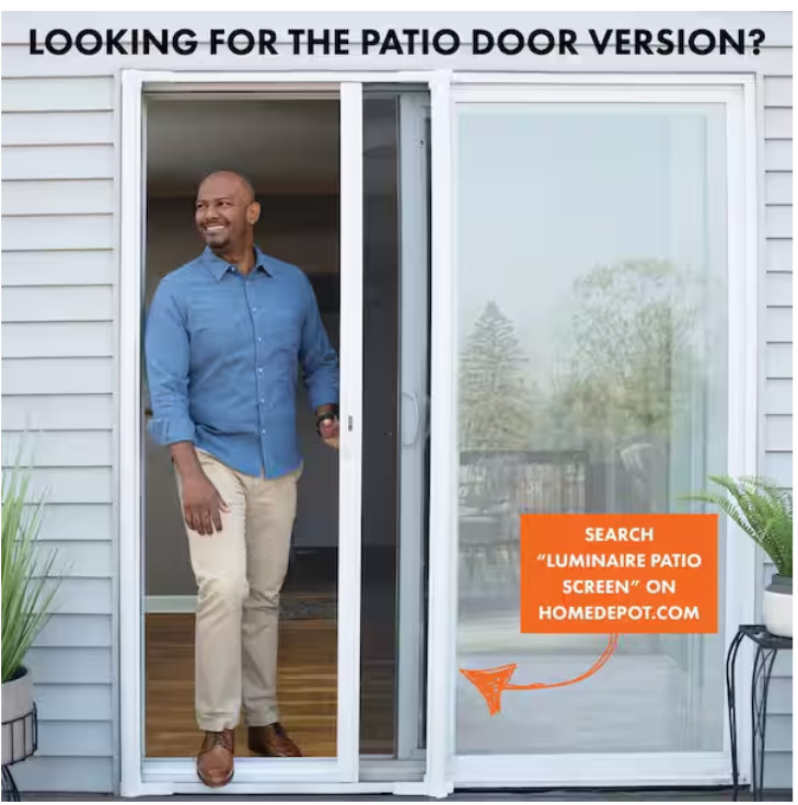 ANDERSON 32-36" x 80" Luminaire Gray Single Universal Retractable Screen *2Aisle