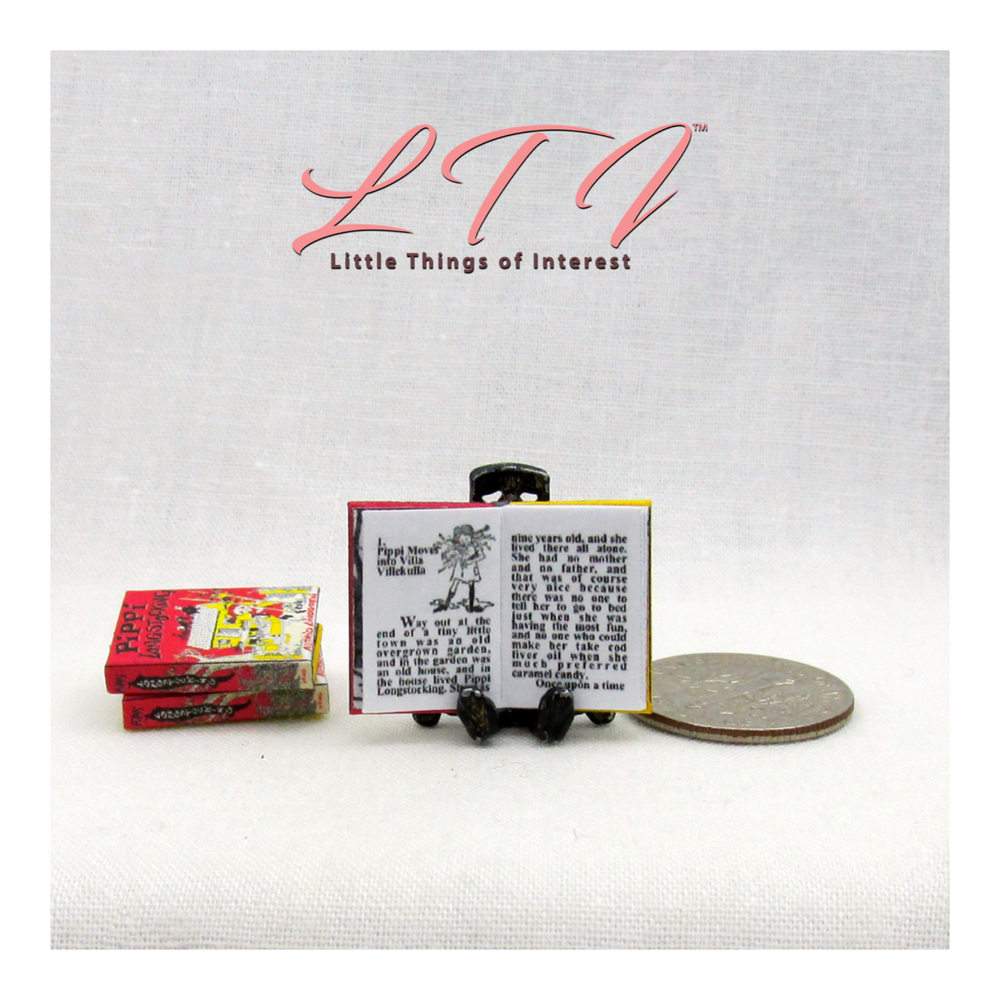 PIPPI LONGSTOCKING 1:12 Scale Miniature Readable Illustrated Book