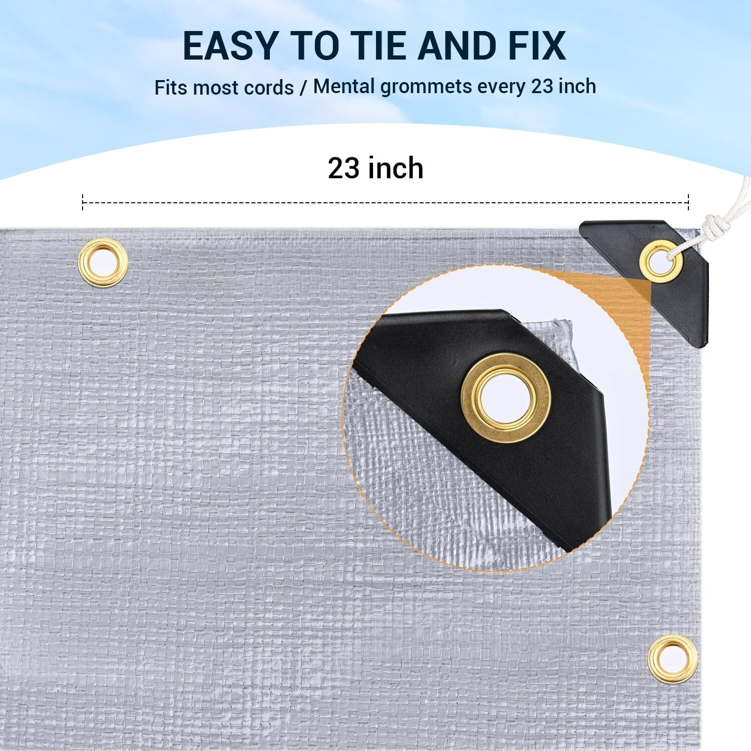 18 Mil 16 Mil True Finished Size Heavy Duty Poly Tarp Cover Waterproof Tarpaulin