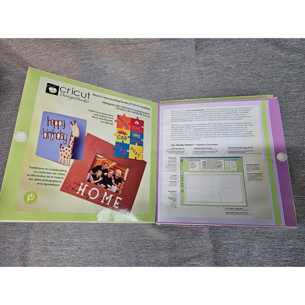 NEW Cricut Design Studio Software 29-0500 Provo Craft 10ft USB Cable Mouse Pad