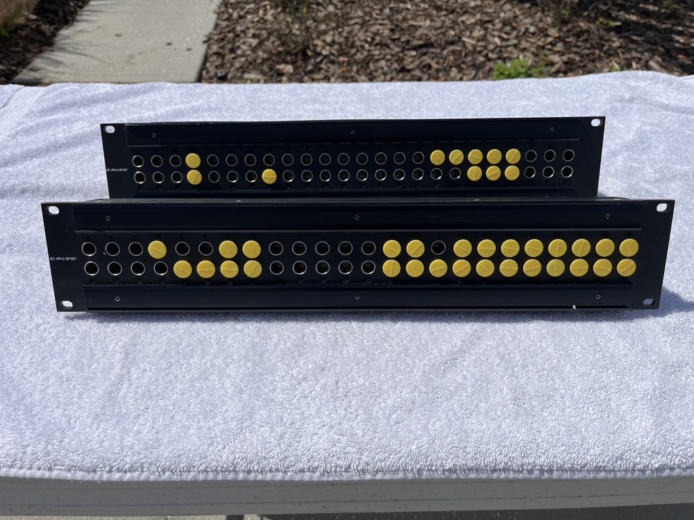(2) CANARE 24DV 24 NORMALED VIDEO PATCH PANEL With 24 DVJA-W modules