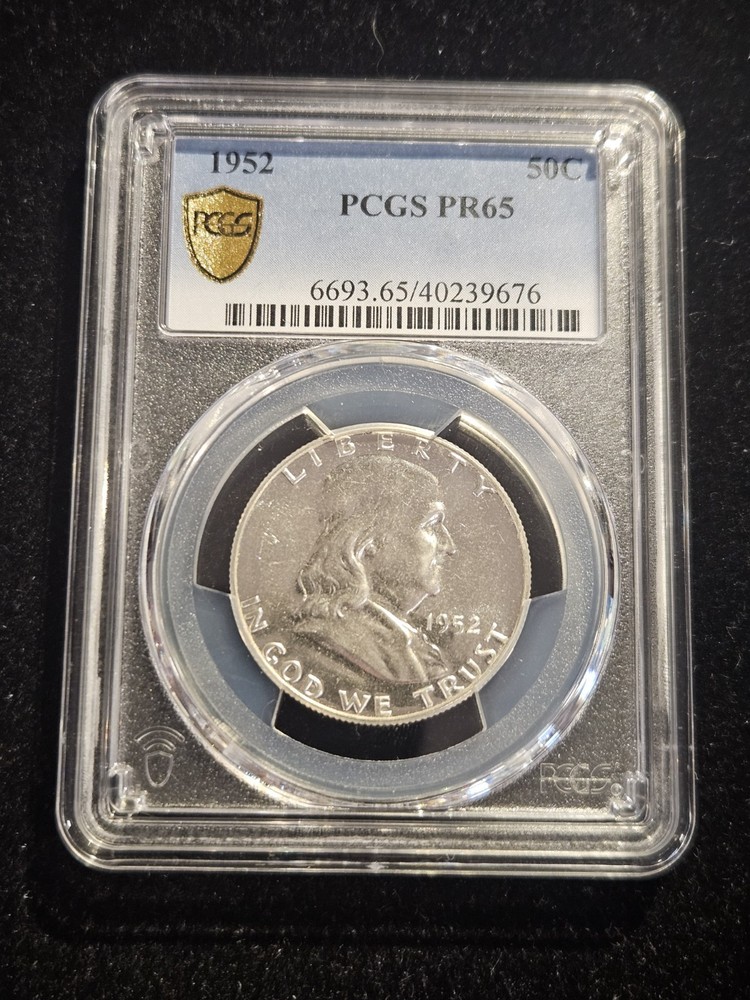 1952 Proof Franklin Silver Half Dollar - PCGS PR 65 - Beautiful