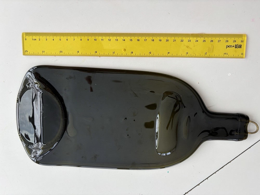 Melted Wine Bottle Cheese Platter Board