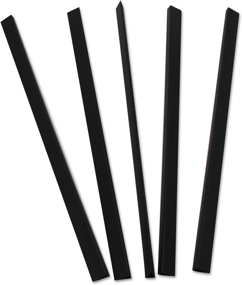 Slide 'N Grip Binding Bars, Black, 11 X 1/4, 100/Box